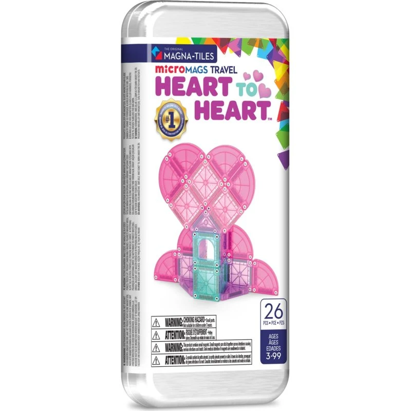 MAGNA-TILES Heart to Heart Travel Set - microMAGS 26 dele