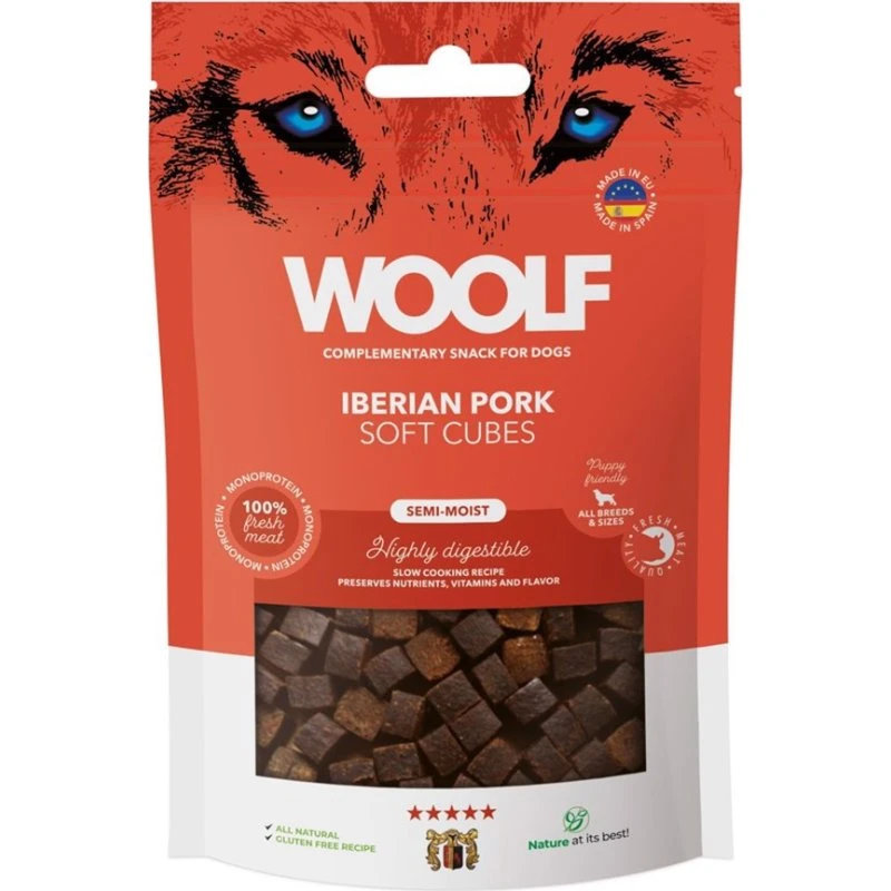 Woolf Soft Cubes Iberisk Svinekød, 100g