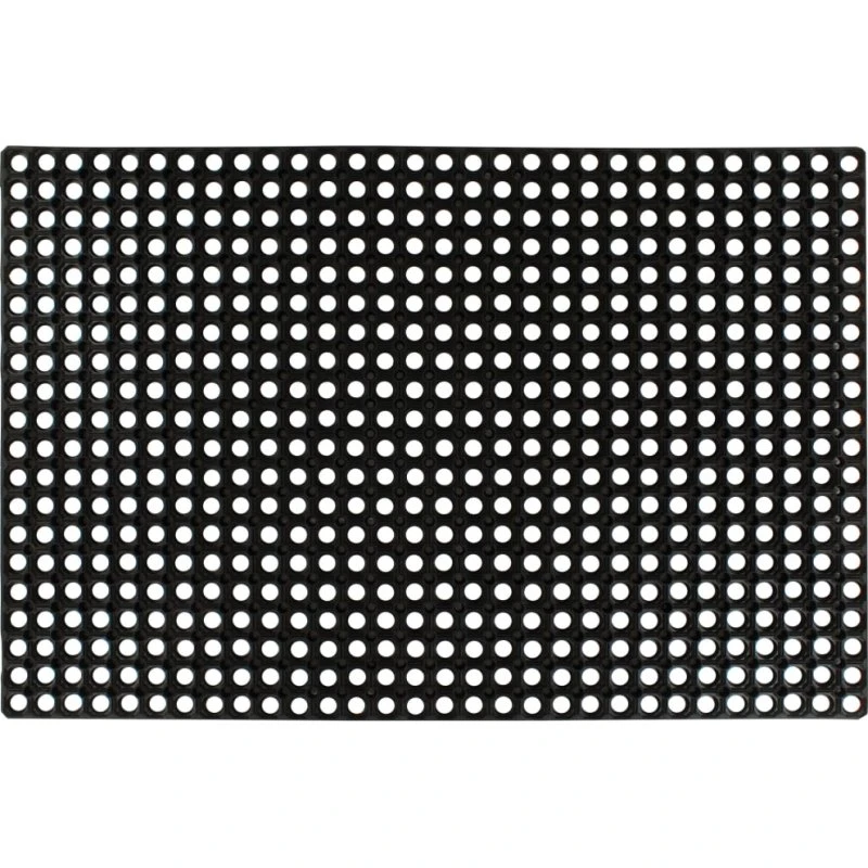 vidaXL Gummimåtte 22 mm 80 x 120 cm, Sort
