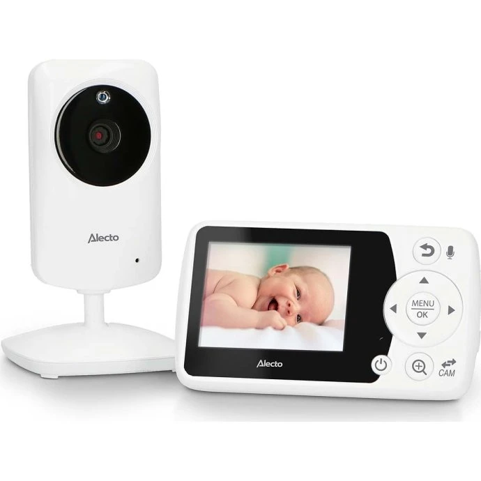 Alecto Babyalarm med kamera, 2,4" farveskærm, hvid