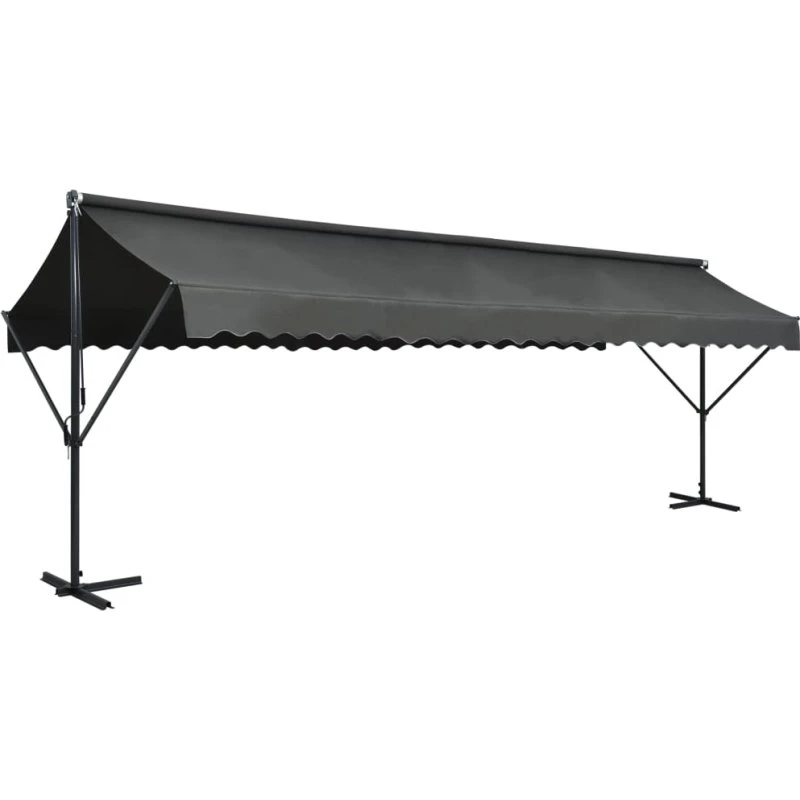 vidaXL fritstående markise 600 x 300 cm antracitgrå