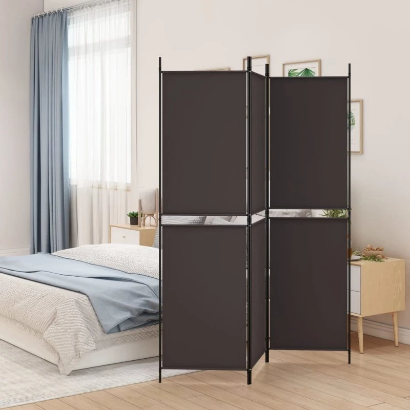 vidaXL 3-panels rumdeler 150x180 cm brun