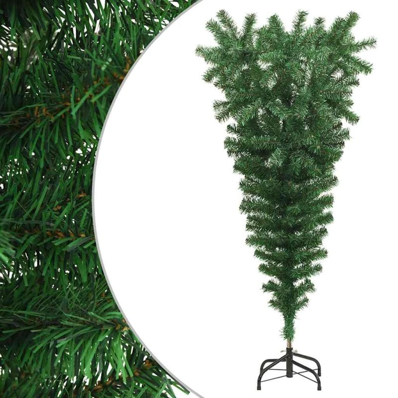 Green Tree 120 cm Omvendt Kunstigt Juletræ med Fod