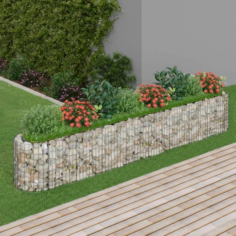 vidaXL Gabion-højbed 330x50x50 cm galvaniseret jern