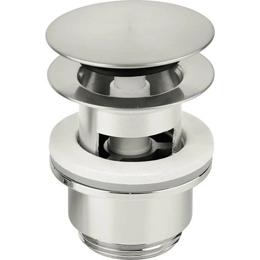 Damixa Bundventil 1 1/4'' med klikfunktion, steel PVD