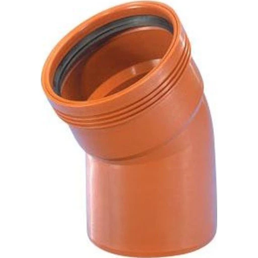 Wavin 110 mm 30° PP-kloakbøjning rød