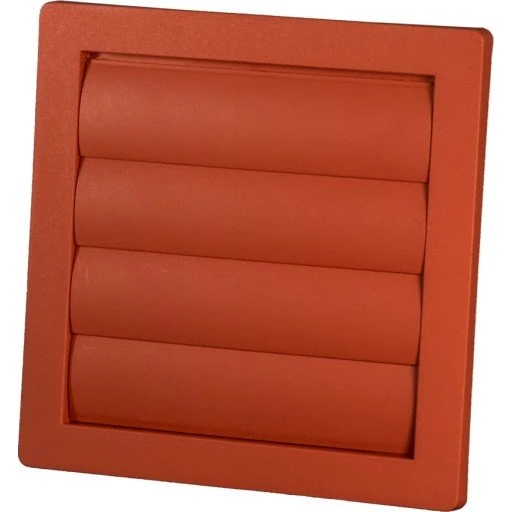 Duka Lamelventil 180x180 mm, Ø100 mm, rød, type 70/10C
