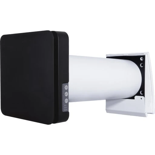 Duka One Pro 50 S ventilator med varmegenvinding, Ø160 mm, sort