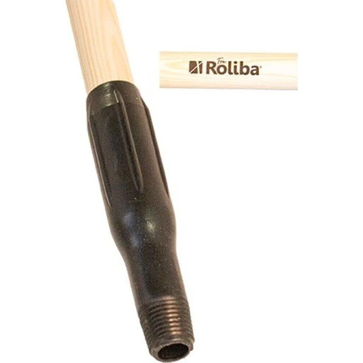 Roliba træskaft 150 cm med plastgevind