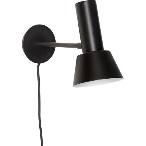 Hübsch Tap væglampe, sort, 20 cm