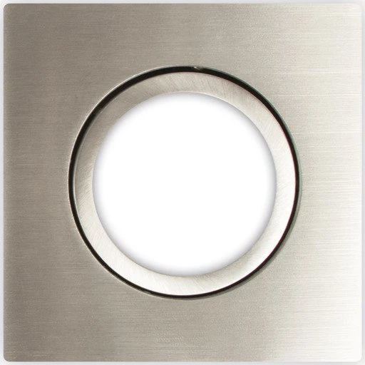 Scan Products Luna Quick Install Frontring, 88x88 mm, børstet aluminium