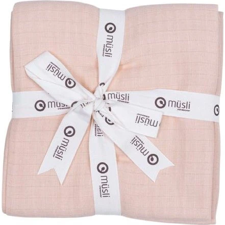 Müsli By Green Cotton Babysvøb 2-pak, 120x120 cm, lys rosa
