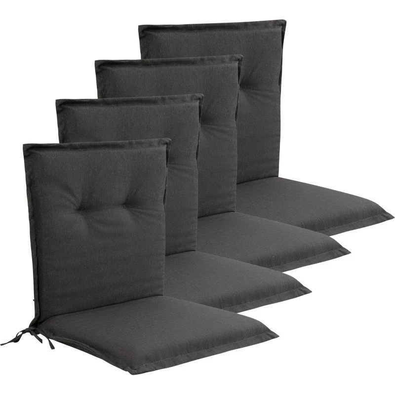 Nordstrand Home Luksus PLUS Havehyndepakke 4 stk. Antracit grå, 7 cm tyk
