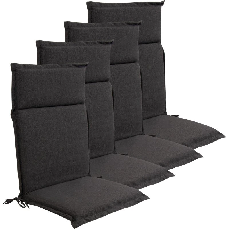 Nordstrand Home Luksus PLUS havehynder 4 stk. – 7 cm tykke, antracit grå, UV-resistent