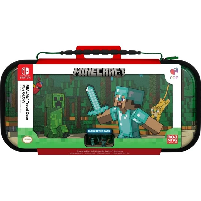 PDP Realmz Travel Case Plus GLOW - Minecraft Forest Battle