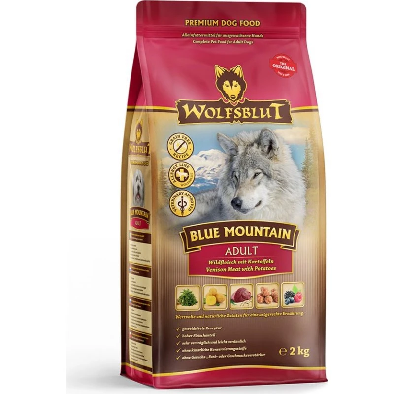 Wolfsblut Blue Mountain Adult med råvildt, 2 kg
