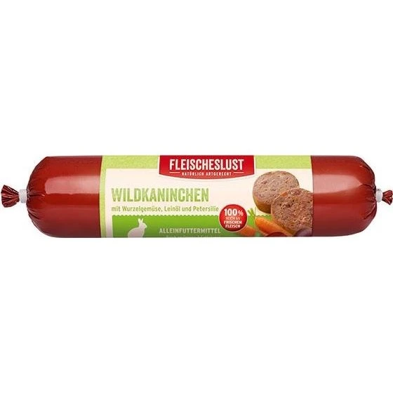 Fleischlust Pølse med Kanin, 400g