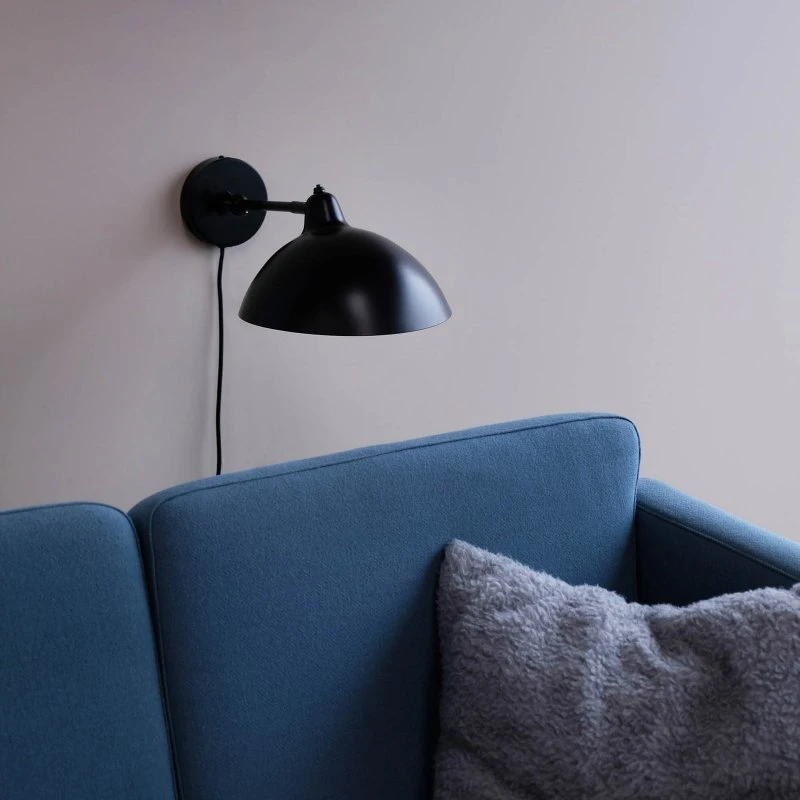 Dyberg Larsen Futura væglampe sort/hvid, 40W, E14
