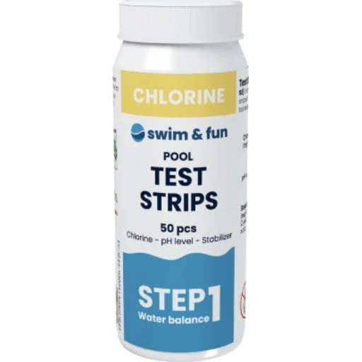 Swim & Fun Test Strips, 50 stk. – Klor, pH & Stabilisator