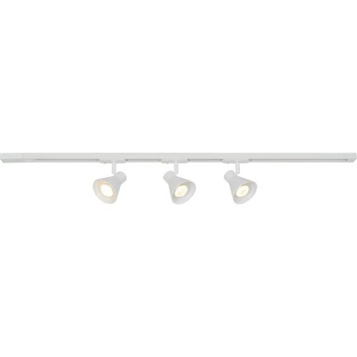 Nordlux Eik Link 3 skinnespots + 1 m strømskinne, hvid