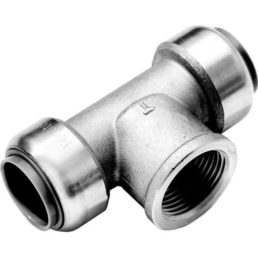 Roth rustfri indstik tee 22 x 1/2" x 22 mm