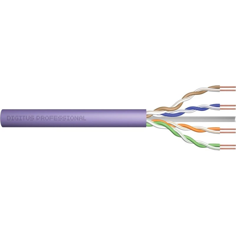 DIGITUS Cat6 100m U/UTP LSZH lilla installationskabel