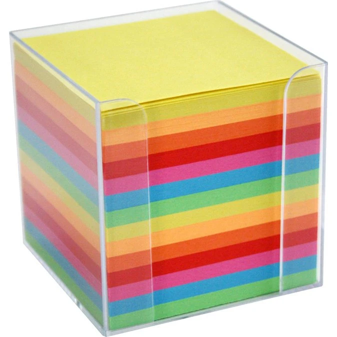 BNT Kubusdispenser 700 ark Kulørt Papir 9x9x9 cm