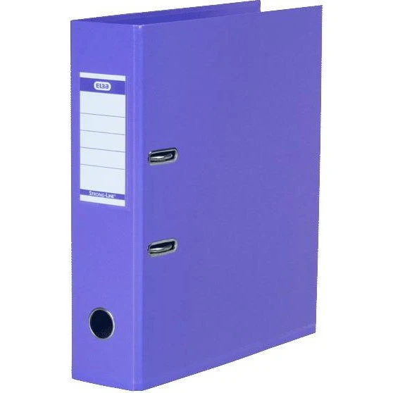 Elba Strong-Line Brevordner Lilla A4 80 mm