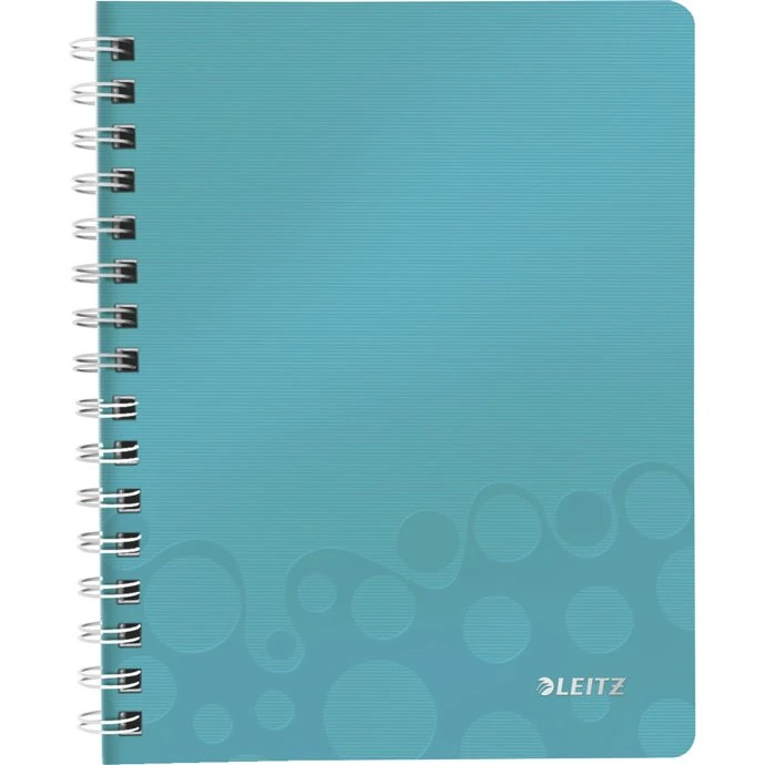 Leitz Notesblok WOW PP A5 linjeret 80 ark isblå