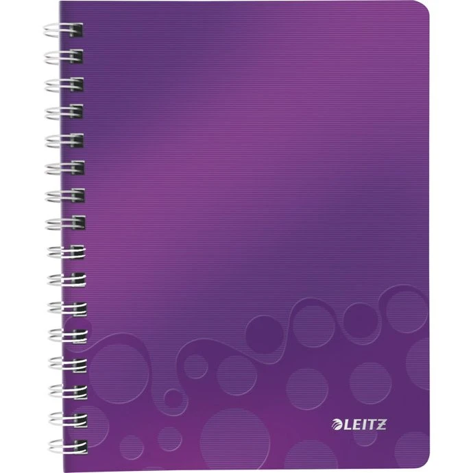 Leitz Notesblok A5 Lilla 80 ark linjeret med lineal