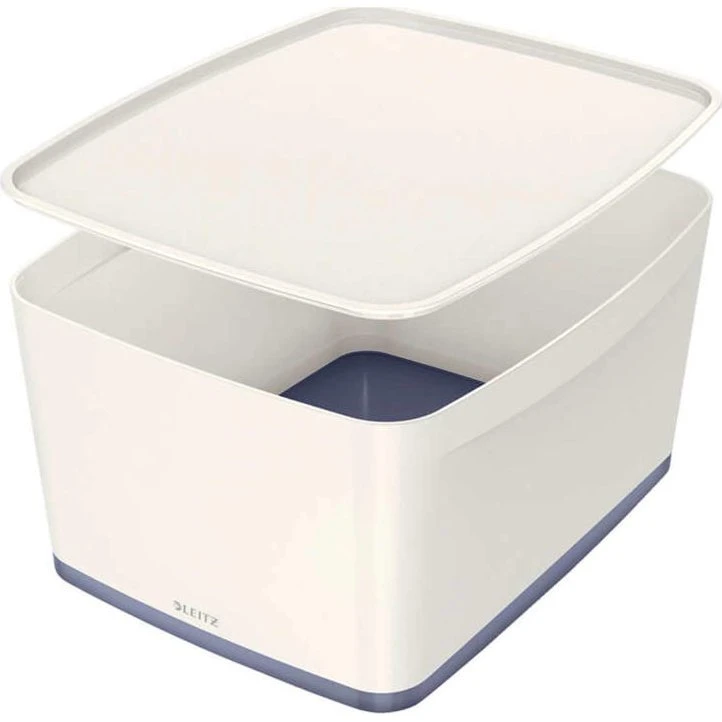 Leitz MyBox Large Hvid/Grå 18 L opbevaringsboks med låg