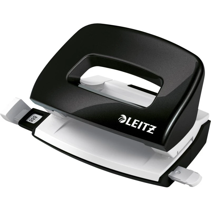 Leitz Hulapparat Mini Sort, 2 huls, 10 ark