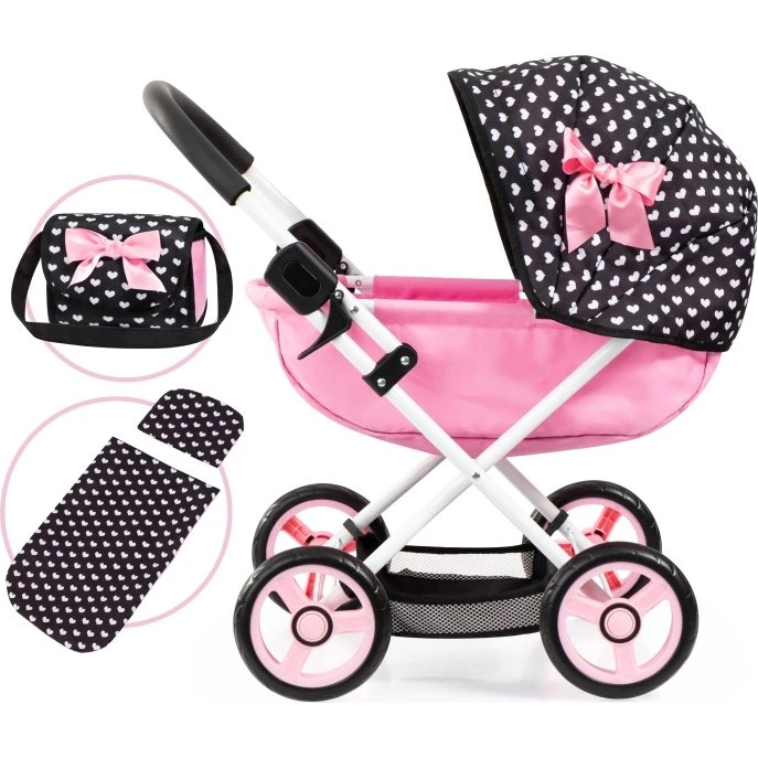 Bayer Dukkekærre Cosy Sort/Pink (12760AA)