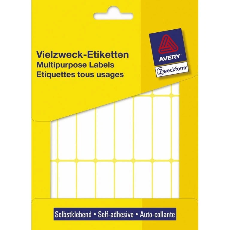 Avery Etiketter 50x14 mm, Hvid, 672 stk