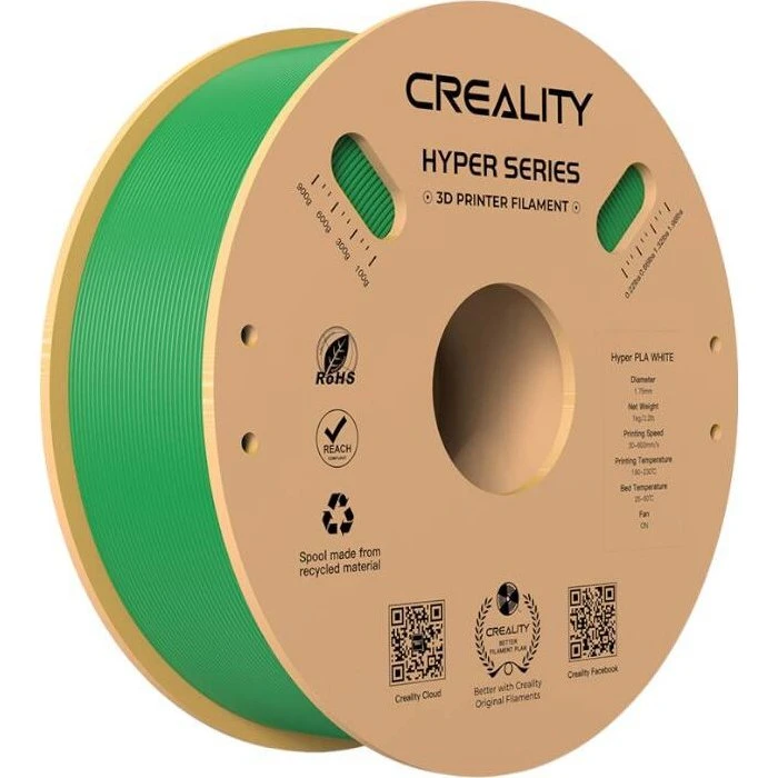 Creality 3D Hyper PLA Grøn 1,75mm 1kg