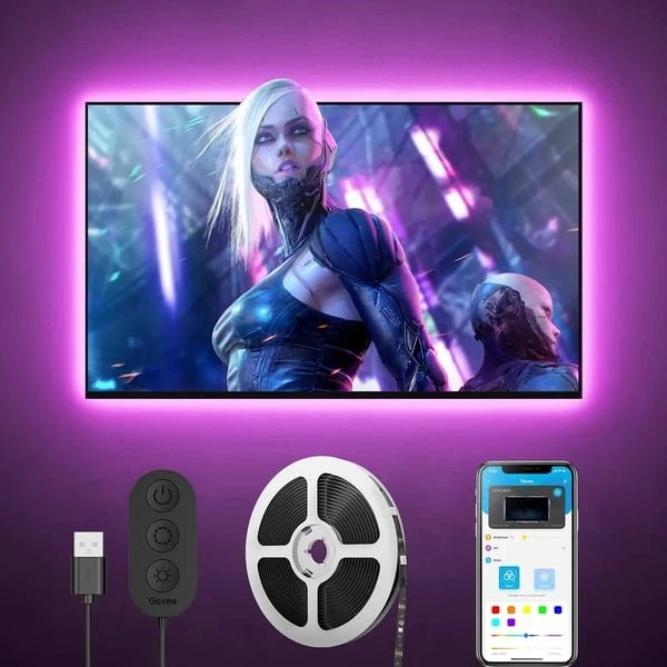 Govee H6178 Smart LED-lysbånd 3 m, Bluetooth, Sort