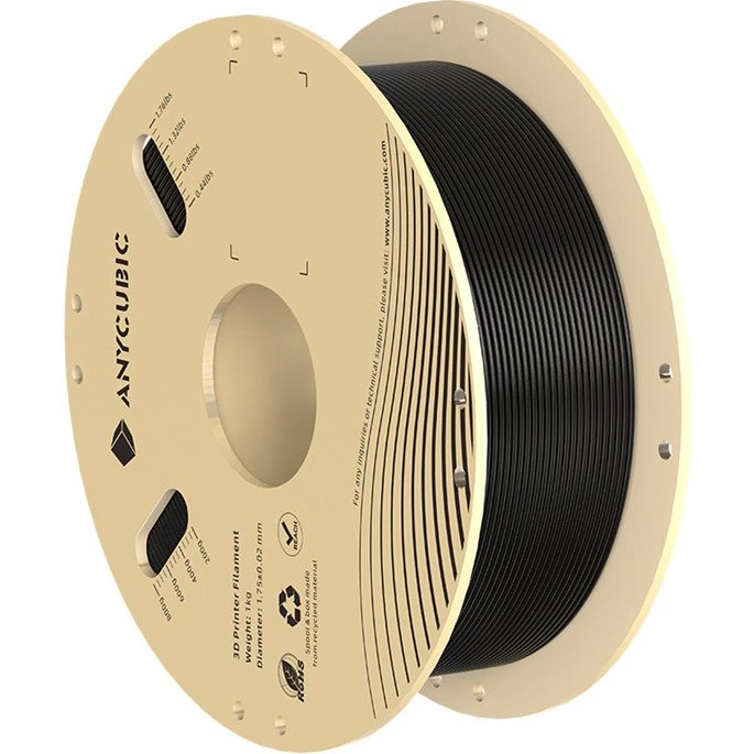 Anycubic PLA 1 kg, Sort, 1.75 mm