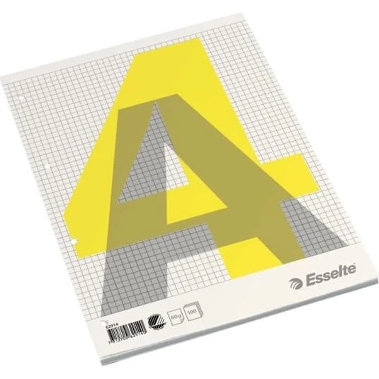 Esselte Kollegieblock A4 100 ark Rutat 5x5 mm