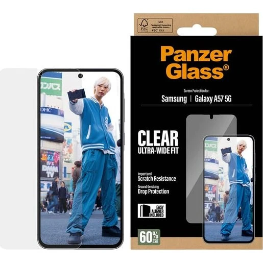 PanzerGlass Ultra-Wide Fit Skærmbeskytter for Samsung Galaxy A57 5G