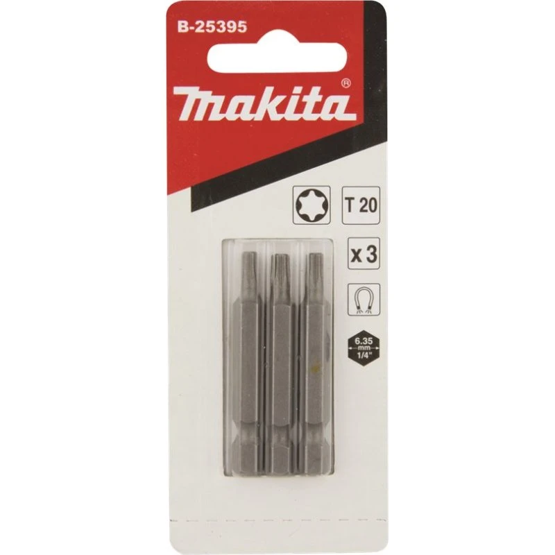 Makita Skruetrækkerbit 3 stk T20 Torx 50 mm