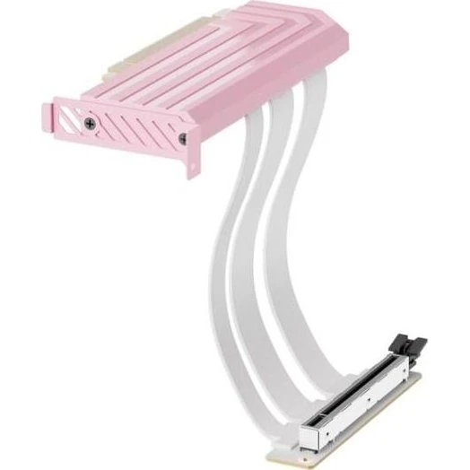 HYTE PCIe 5.0 Hyper Riser 0,2 m, vinklet, pink/hvid