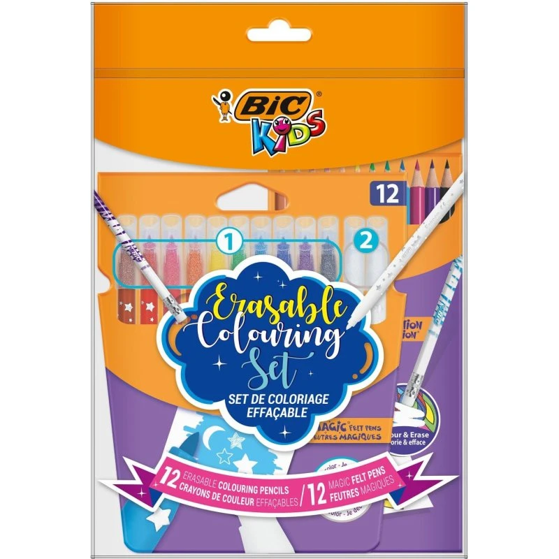BIC Kids Magic Farvesæt 24 stk. med blyanter og tuscher