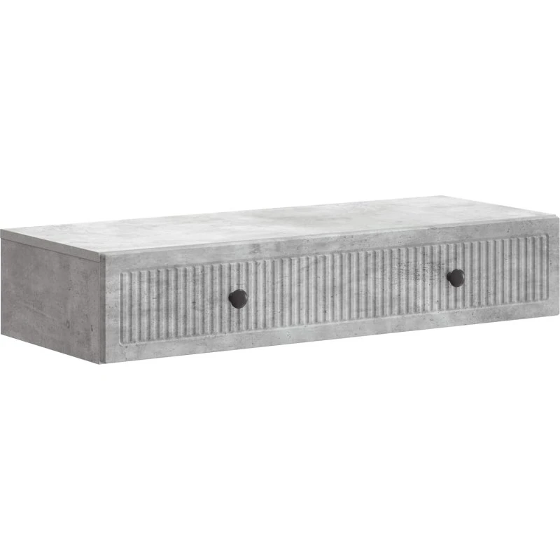 vidaXL Væghængt Sideskab Betongrå 87,5 x 34,5 x 17 cm Konstrueret Træ