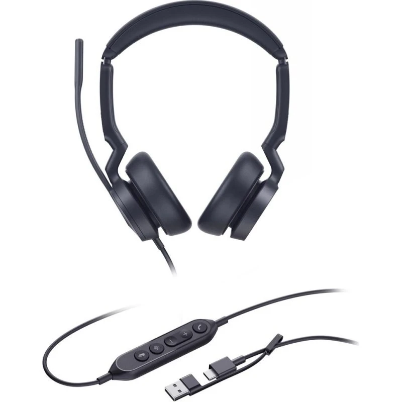 Yealink UH46 Dual UC Kablet Headset, USB-C/A, Sort