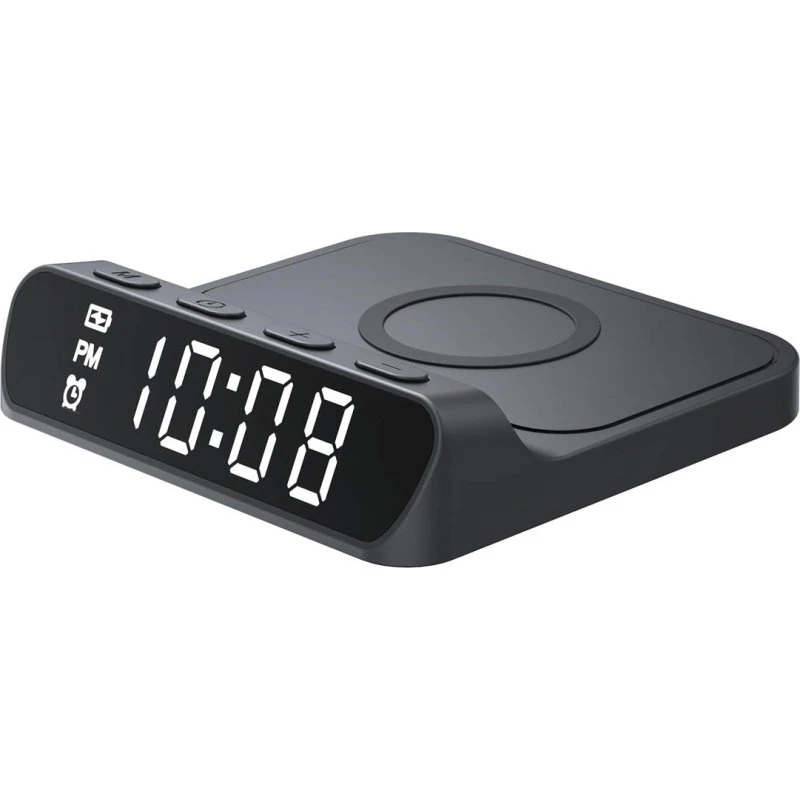 Havit W3031 Trådløs oplader med ur, 15 W, USB-C, sort