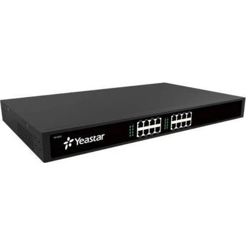 Yeastar TA1600 16 FXS VoIP-gateway, 1U, sort