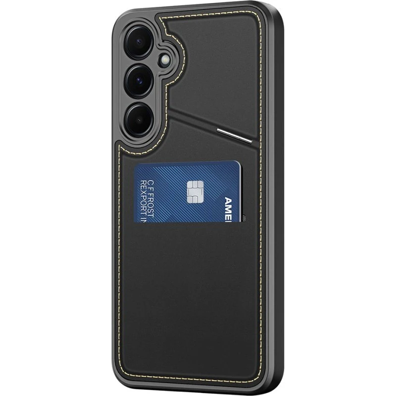 Dux Ducis Rafi II Case for Samsung Galaxy S25, Sort med Stander og Kortholder