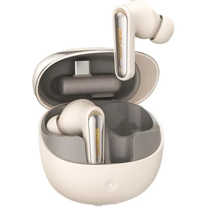 Onikuma TX610 TWS Høretelefoner, Beige, ANC+ENC, 35 Timer