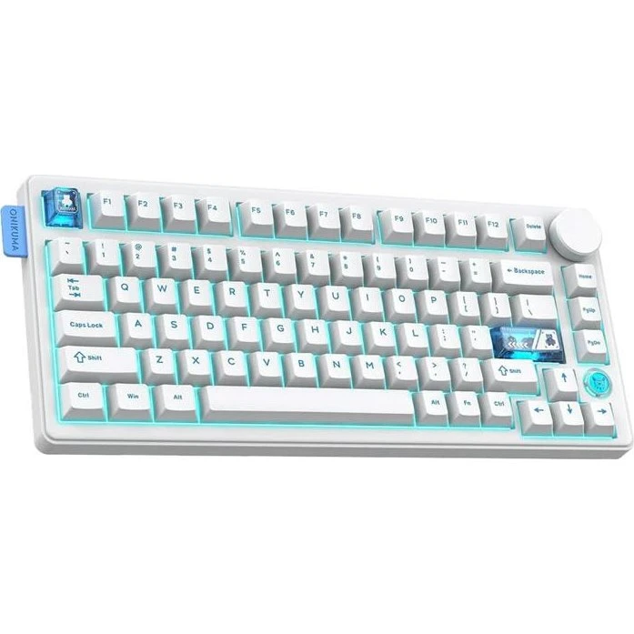 Onikuma MT706 Hvid Mekanisk Tastatur – 2,4 GHz, Bluetooth