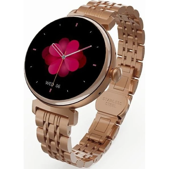 HiFuture Aura Smartwatch, 1,08" AMOLED, Rose Gold, IP68